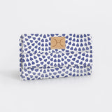 Travel Wallet | Laminated Fabric Scale Away with me - Dazzling Blue / Chunky Zip Travel Wallet Fabric by Thandana