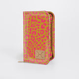 Travel Wallet Large | Laminated Fabric Cheetah - Preppy / Chunky Zip Travel Wallet Fabric by Thandana
