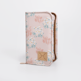 Travel Wallet Large | Laminated Fabric Crazy Daisy - Blush / Chunky Zip Travel Wallet Fabric by Thandana