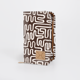 Travel Wallet Large | Laminated Fabric Geo - Black / Chunky Zip (new) Travel Wallet Fabric by Thandana