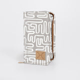Travel Wallet Large | Laminated Fabric Geo - Moonstruck / Chunky Zip Travel Wallet Fabric by Thandana