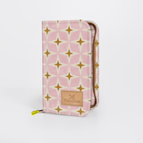 Travel Wallet Large | Laminated Fabric Nova - Blush / Chunky Zip Travel Wallet Fabric by Thandana