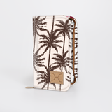Travel Wallet Large | Laminated Fabric Palm - Neutral / Chunky Zip (new) Travel Wallet Fabric by Thandana