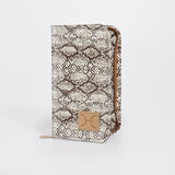 Travel Wallet Large | Laminated Fabric Python - Moody / Chunky Zip Travel Wallet Fabric by Thandana