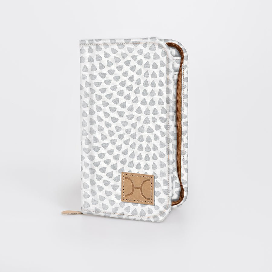 Travel Wallet Large | Laminated Fabric Scale Away with me - Moonstruck / Chunky Zip Travel Wallet Fabric by Thandana