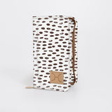 Travel Wallet Large | Laminated Fabric Seeds - White / Chunky Zip Travel Wallet Fabric by Thandana