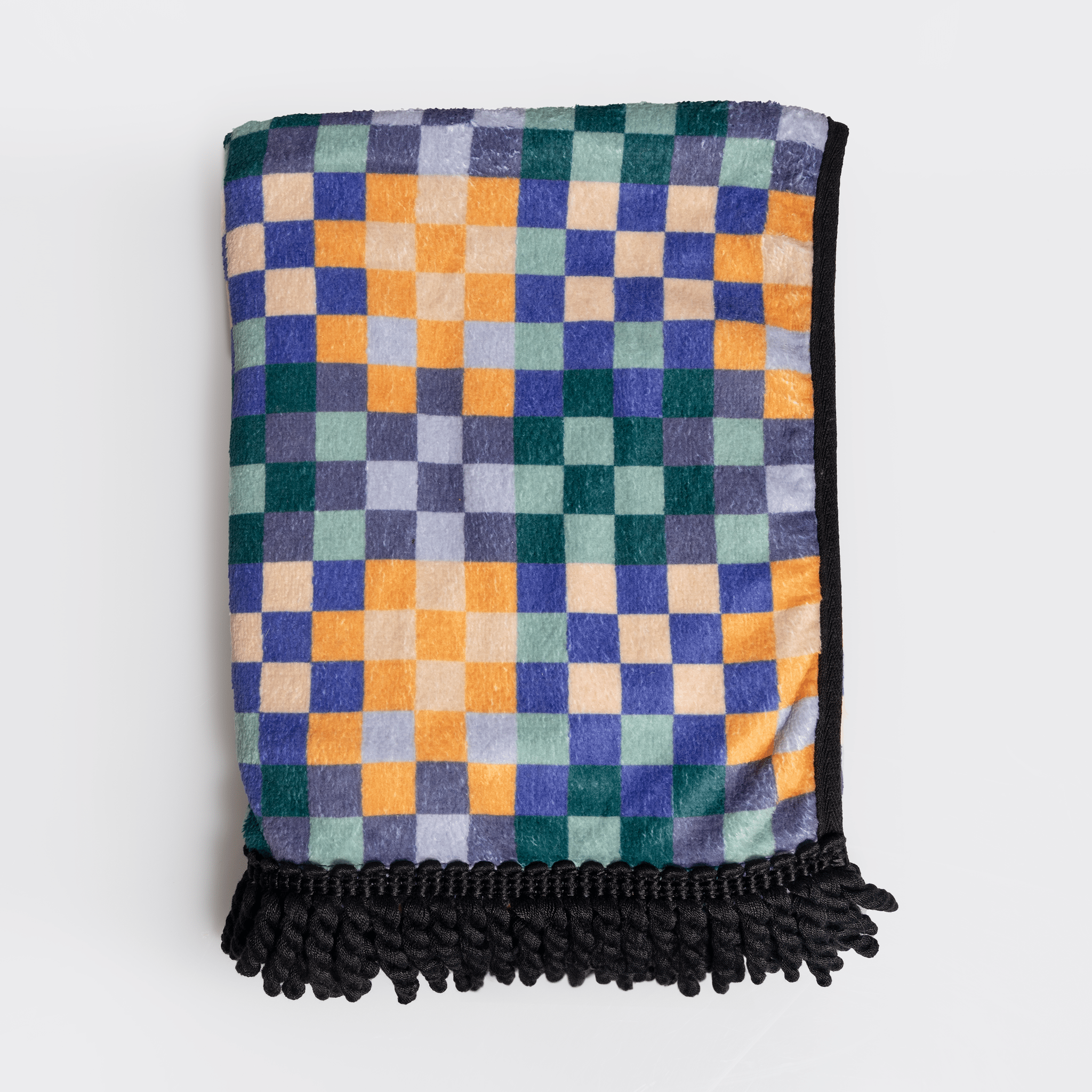 Turkish Terry Beach Towel - in Stock Black Tass – Checker – Jet Utility Shopper Bag by Thandana