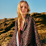 Turkish Terry Beach Towel | in Stock Black Tass - Cheetah – Coffee Utility Shopper Bag by Thandana