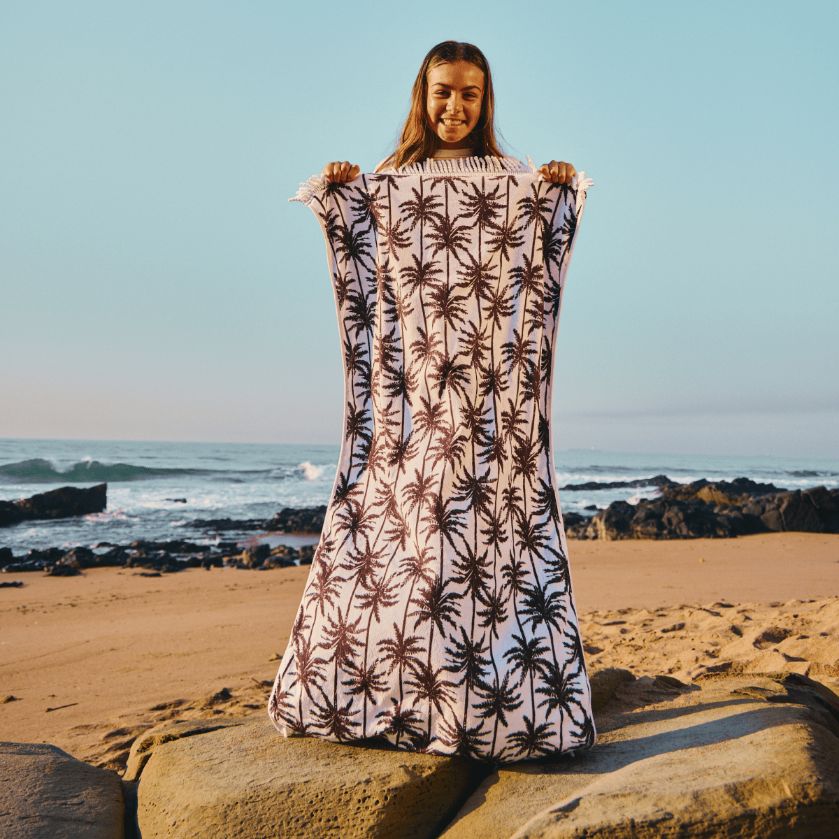 Turkish Terry Beach Towel - in Stock Utility Shopper Bag by Thandana