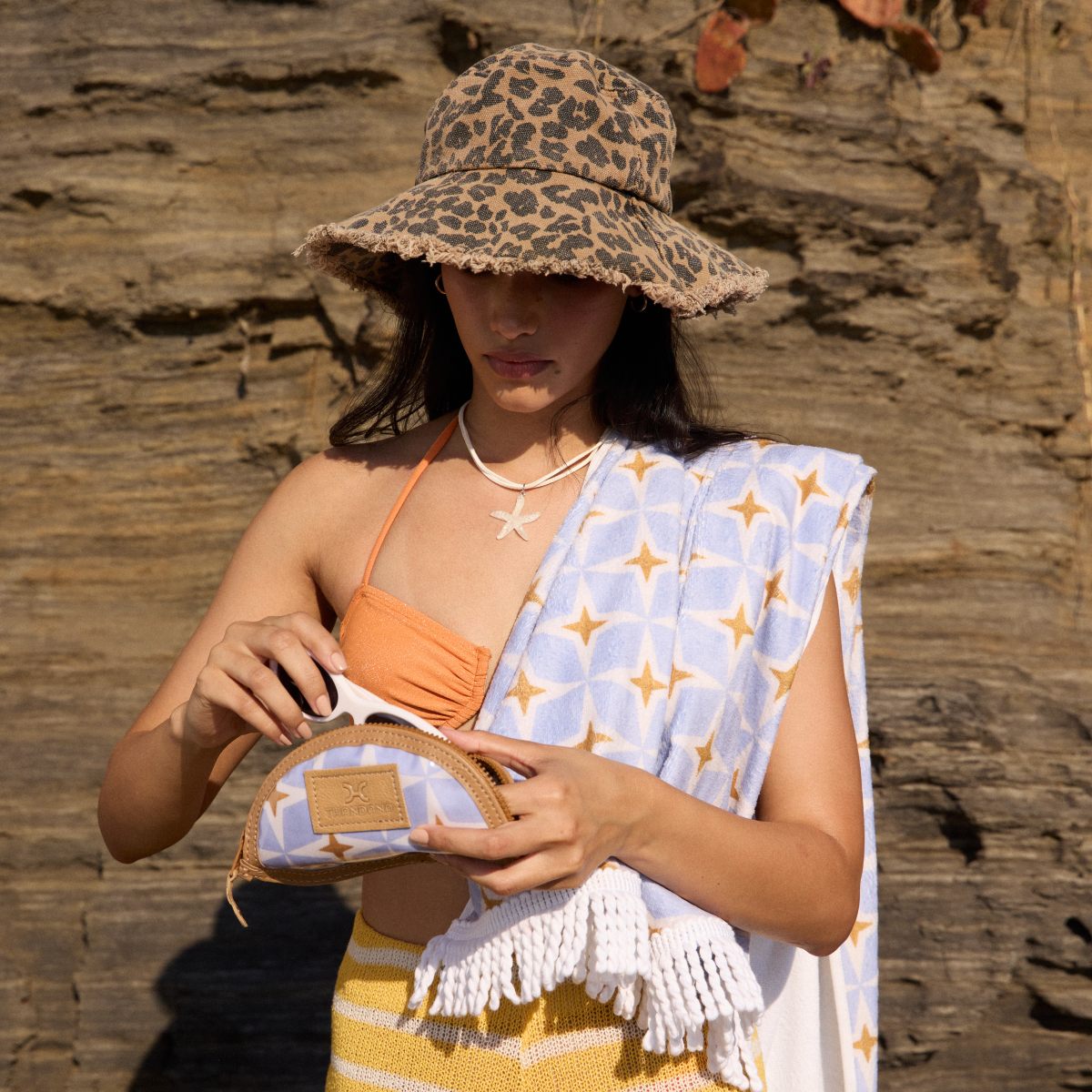 Turkish Terry Beach Towel | in Stock Utility Shopper Bag by Thandana