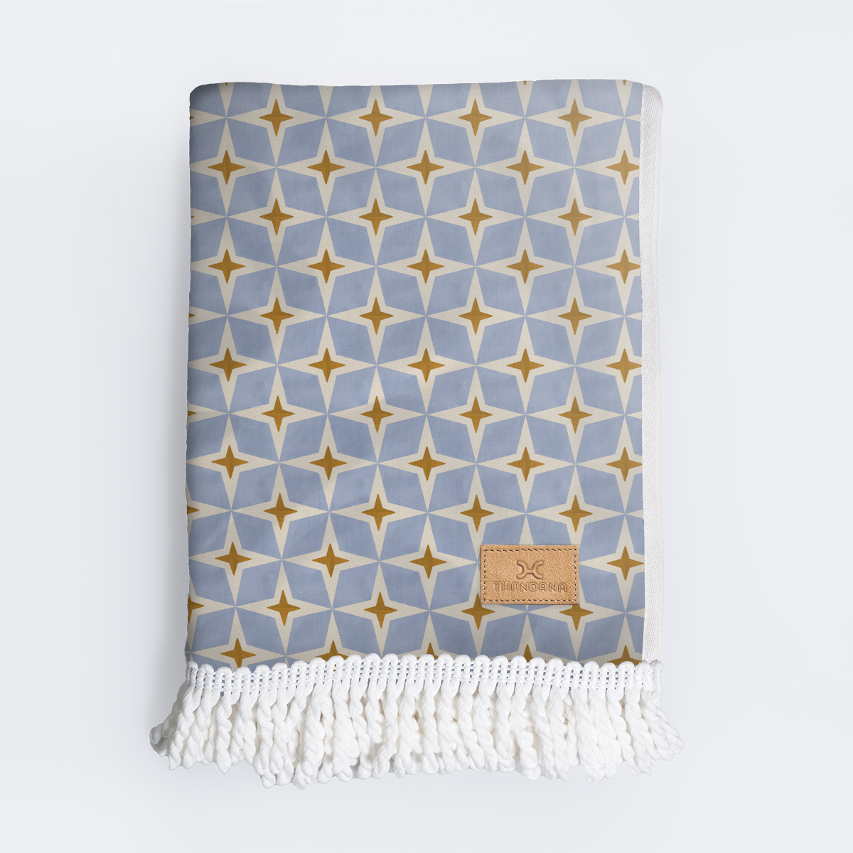 Turkish Terry Beach Towel | in Stock White Tass - Nova - Mist Utility Shopper Bag by Thandana