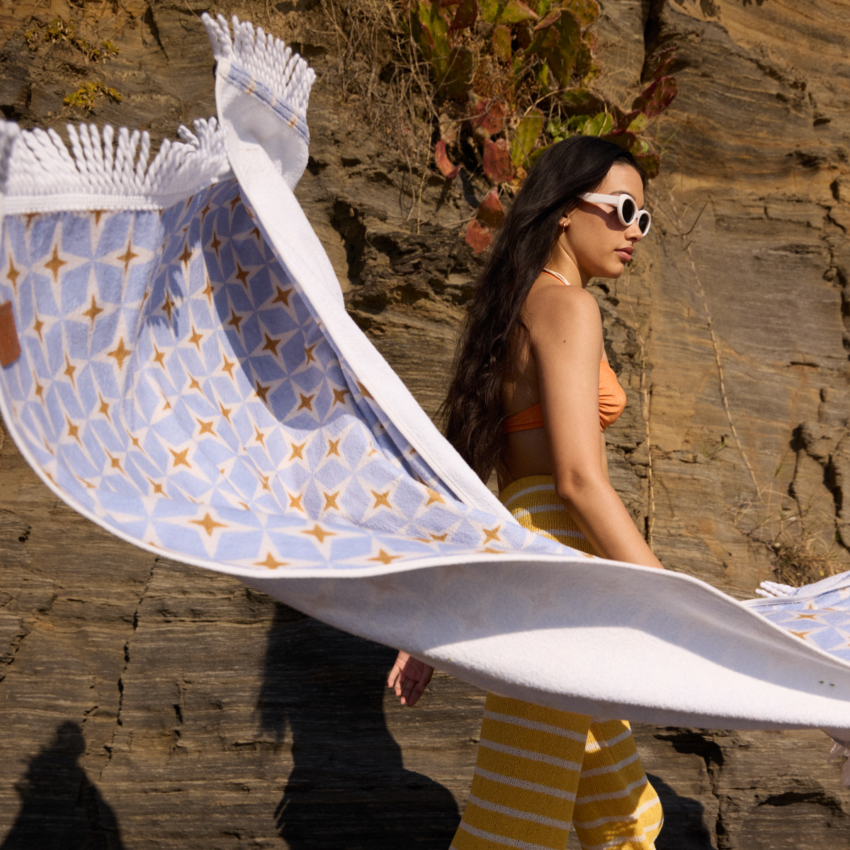 Turkish Terry Beach Towel Utility Shopper Bag by Thandana