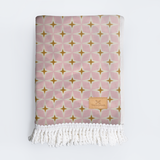 Turkish Terry Beach Towel White Tass - Nova - Blush Utility Shopper Bag by Thandana