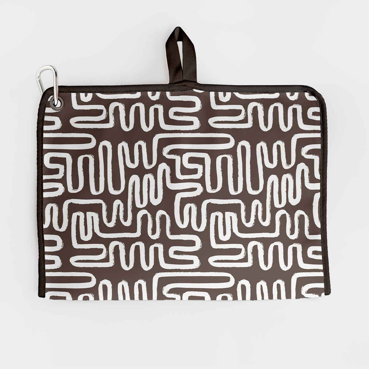 Turkish Terry Golfbag Towel | in Stock Geo – Black / Chunky Zip (new) Golf Bag Towel by Thandana