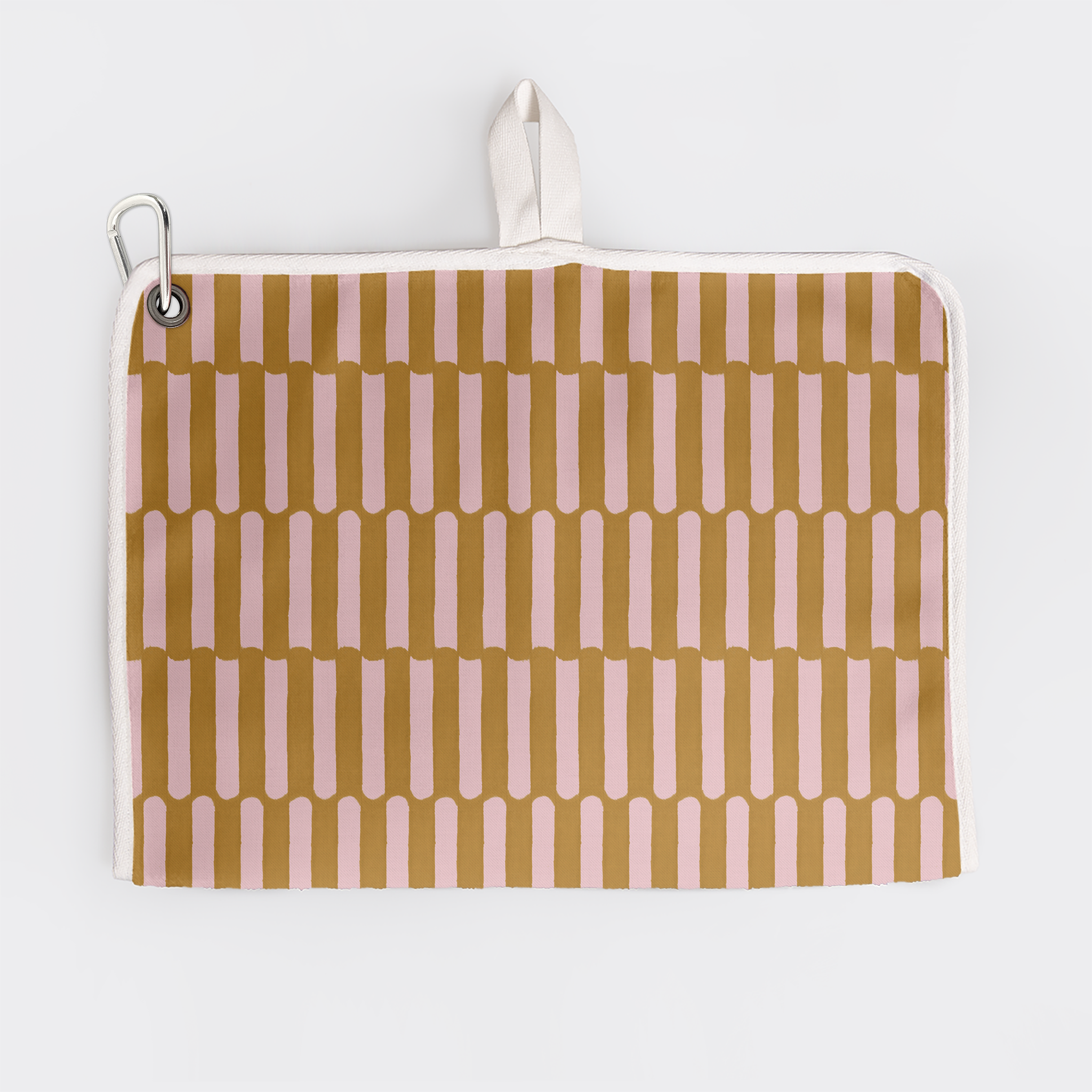 Turkish Terry Golfbag Towel | White Indie - Sunset Golf Bag Towel by Thandana