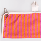 Turkish Terry Gym Sweat Towel - in Stock Linear - Preppy Sport Gym Bag by Thandana