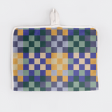 Turkish Terry Towel Burp Cloth Checker - Jet Bib by Thandana