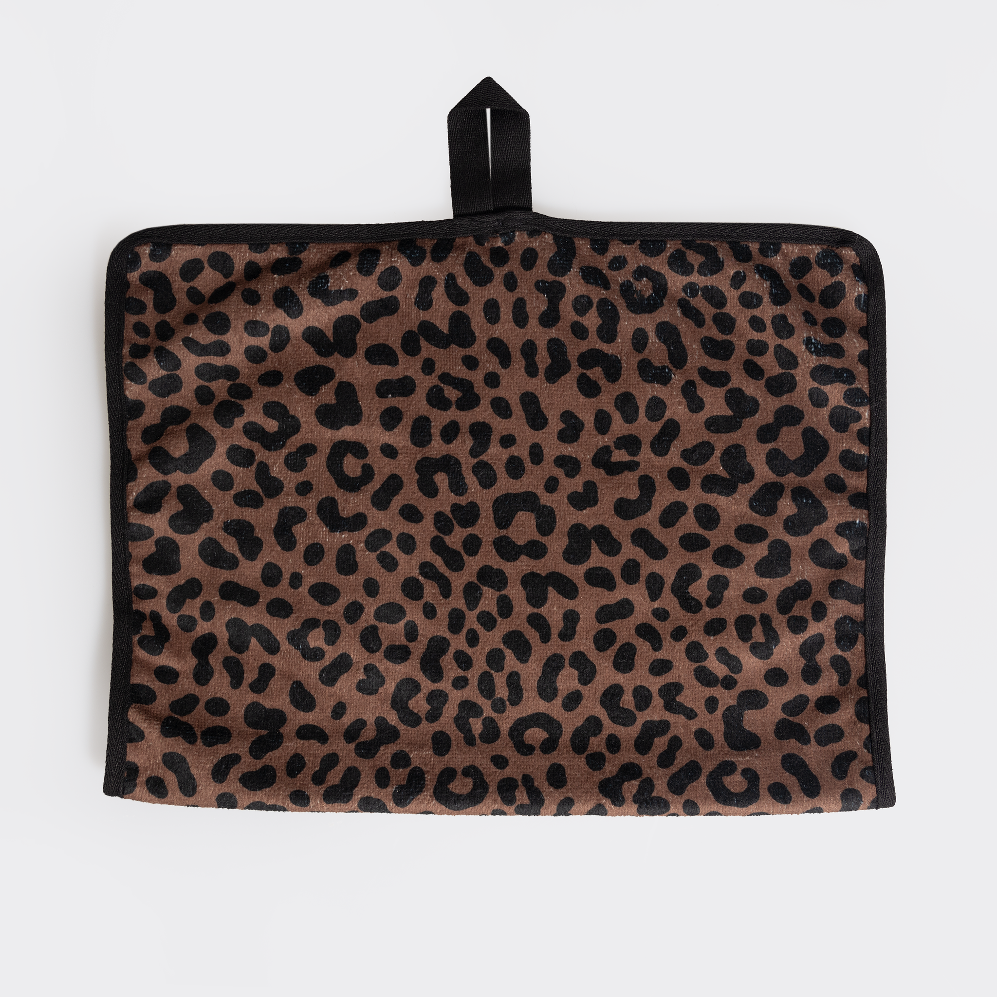 Turkish Terry Towel Burp Cloth Cheetah – Coffee Bib by Thandana
