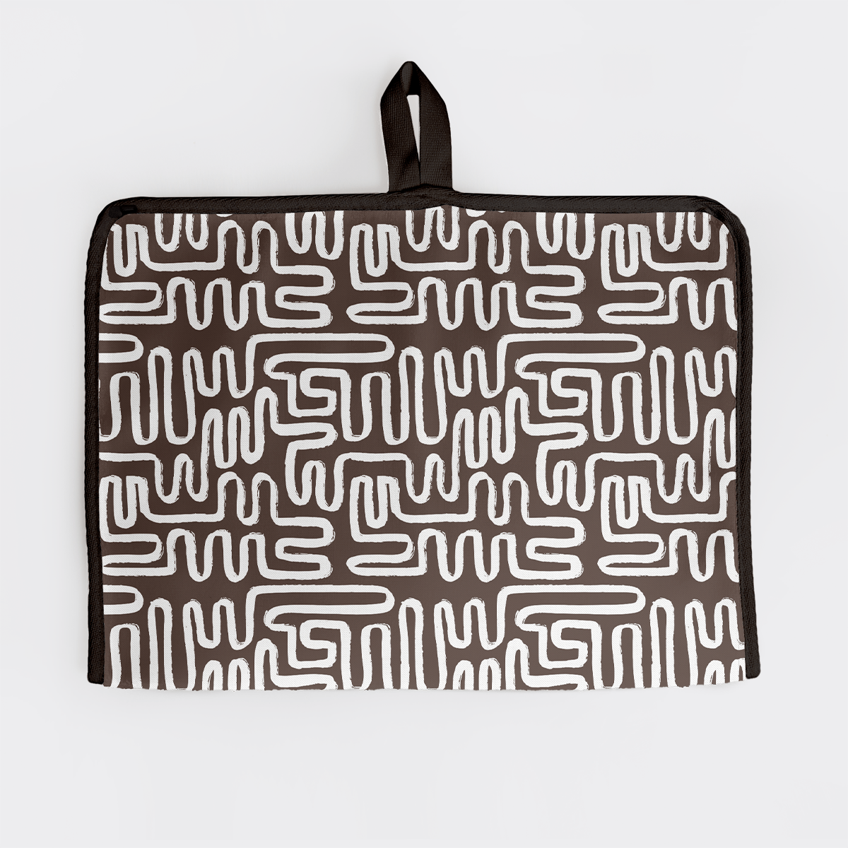 Turkish Terry Towel Burp Cloth Geo - Black Bib by Thandana