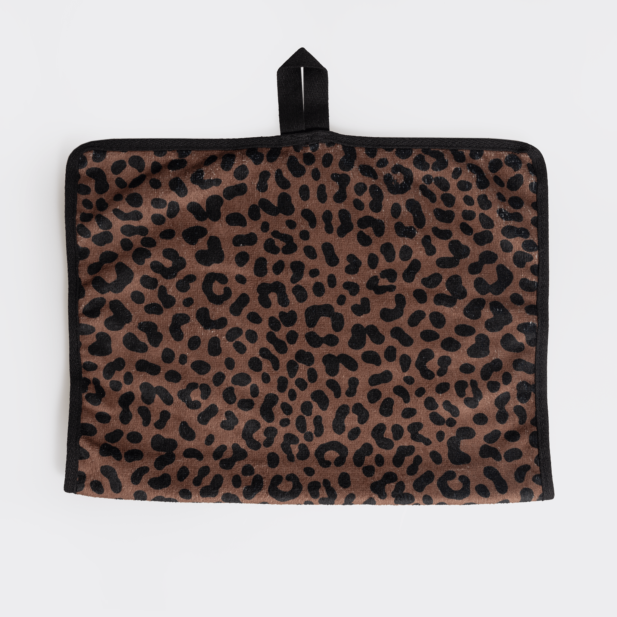 Turkish Terry Towel Burp Cloth - in Stock Cheetah - Coffee Bib by Thandana