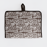 Turkish Terry Towel Burp Cloth - in Stock Geo – Black Bib by Thandana