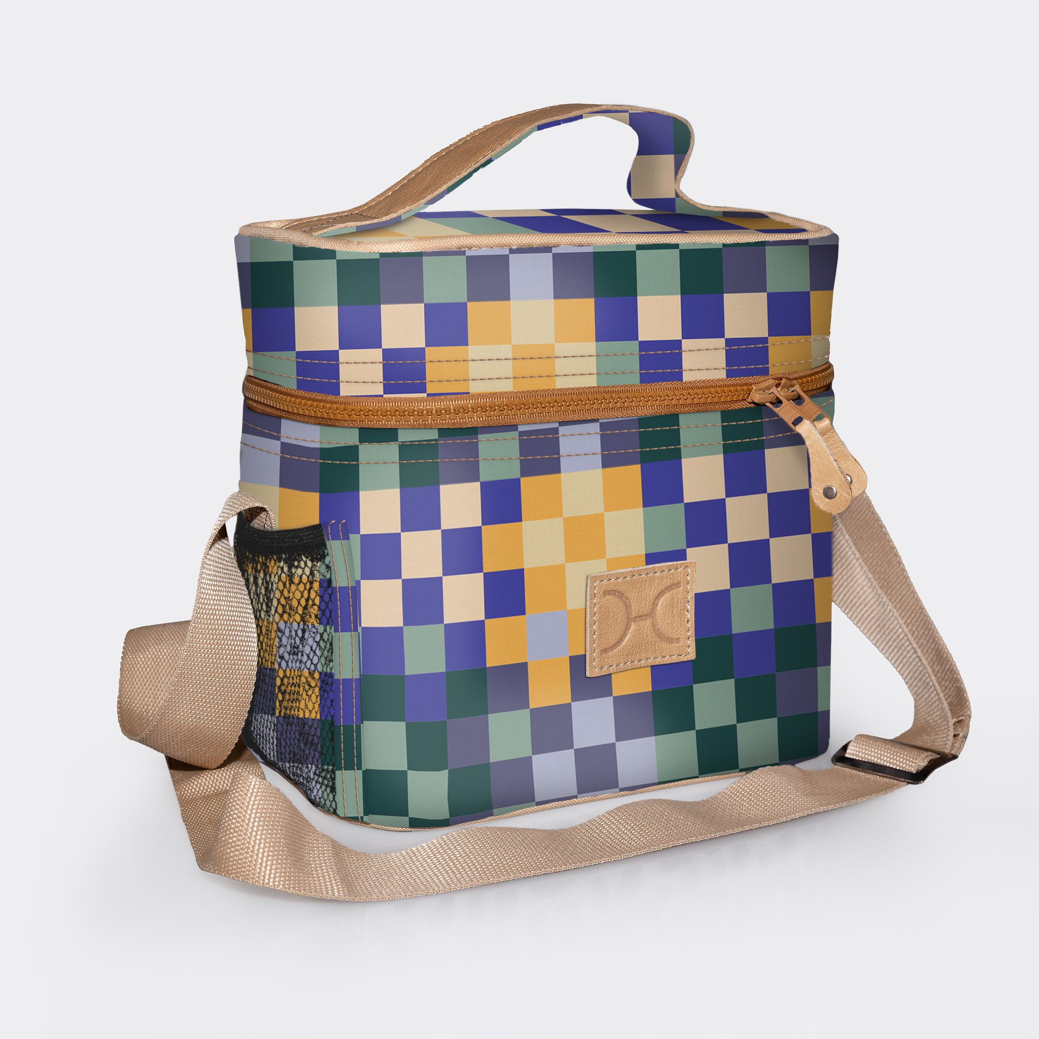 Tween cooler bag | laminated fabric - checker -jet - tween cooler