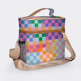 Tween cooler bag | laminated fabric - checker -preppy - tween cooler