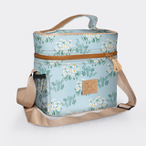 Tween cooler bag | laminated fabric - crazy daisy - sage - tween cooler
