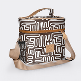 Tween cooler bag | laminated fabric - geo -black - tween cooler