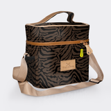 Tween Cooler Bag | Laminated Fabric Nomad Stripe - Coffee Tween Cooler by Thandana