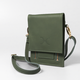 Urban Cellphone Sling | Genuine Leather Basil Leather / Gunmetal (default) Pouch by Thandana