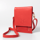 Urban Cellphone Sling | Genuine Leather Red Leather / Gunmetal (default) Pouch by Thandana