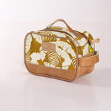 Vanity bag | laminated fabric with genuine leather - fauna - earth - vanity fabric