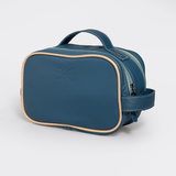 Vanity Unisex | Genuine Leather Aqua Leather Vanity Bag by Thandana