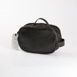 Vanity Unisex | Genuine Leather Black Leather Vanity Bag by Thandana