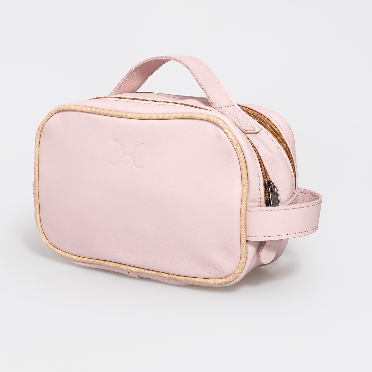 Vanity Unisex | Genuine Leather Blush Leather Vanity Bag by Thandana