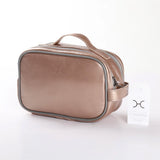 Vanity Unisex | Genuine Leather Champagne Leather Vanity Bag by Thandana