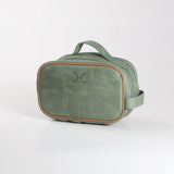Vanity Unisex | Genuine Leather Green Leather Vanity Bag by Thandana
