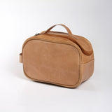 Vanity Unisex | Genuine Leather Hazelnut Leather Vanity Bag by Thandana