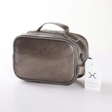 Vanity Unisex | Genuine Leather Pewter Leather Vanity Bag by Thandana