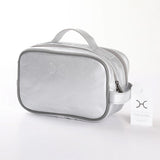 Vanity Unisex | Genuine Leather Silver Leather Vanity Bag by Thandana