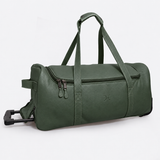 Wheelie Travel Bag | Genuine Leather Basil Leather Large Weekender Luggage Bag by Thandana