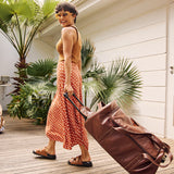 Wheelie Travel Bag | Genuine Leather Large Weekender Luggage Bag by Thandana