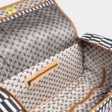 Wheelie Travel Bag | Laminated Fabric with Genuine Leather Large Weekender Luggage Bag by Thandana