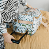 Wheelie Travel Bag | Laminated Fabric with Genuine Leather Large Weekender Luggage Bag by Thandana