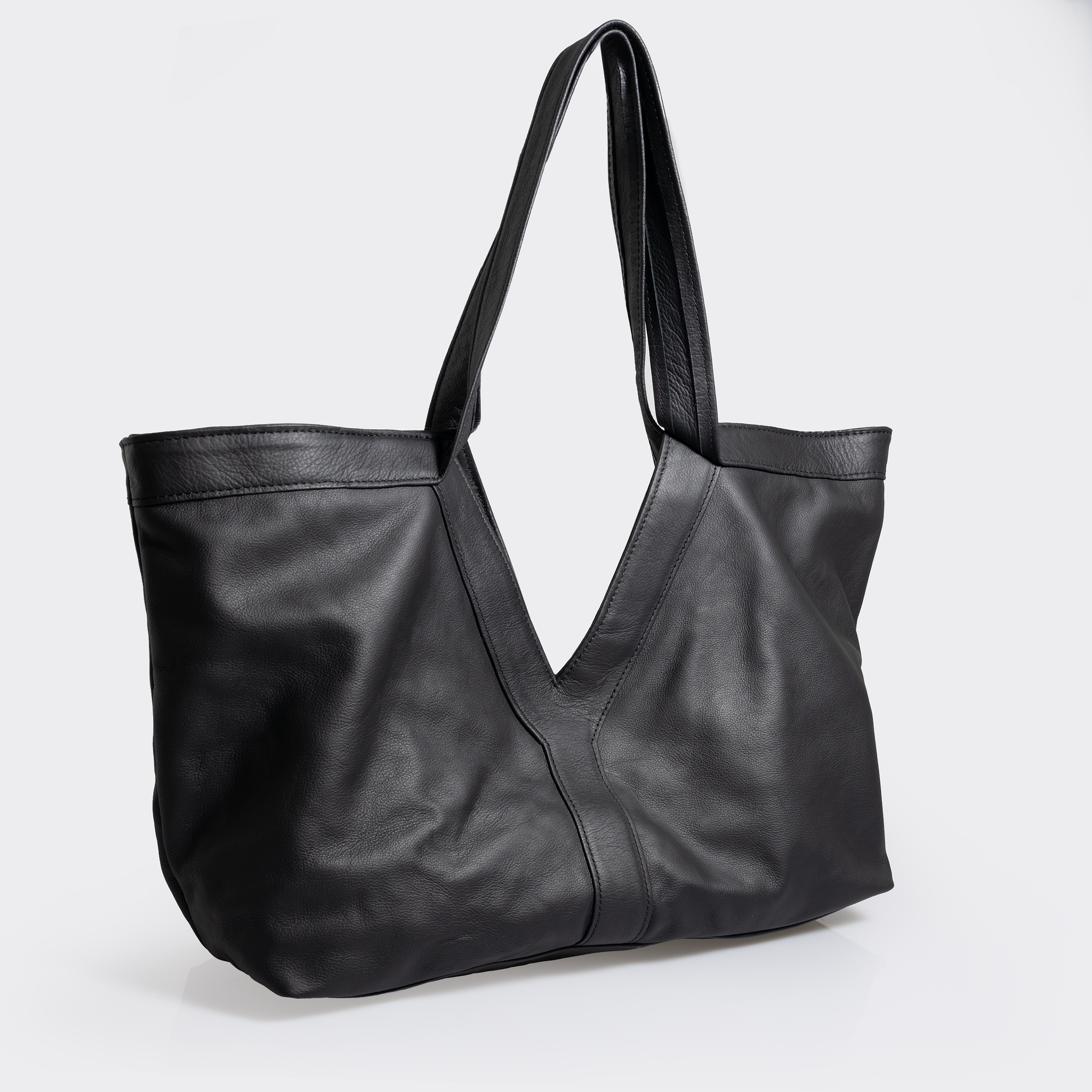 Willow Handbag | Genuine Leather Black Leather / Gunmetal (default) Willow Handbag by Thandana