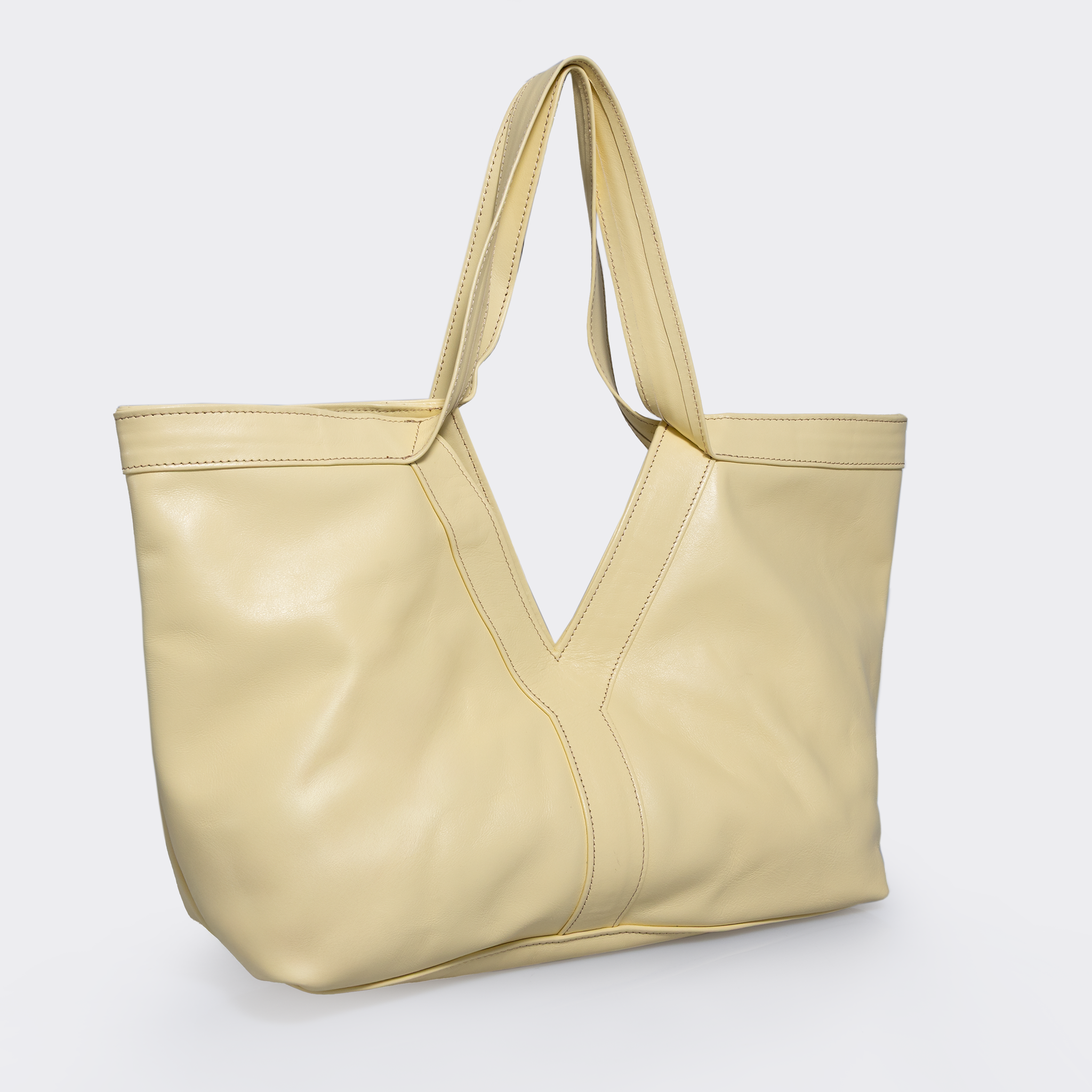 Willow Handbag | Genuine Leather Butter / Gunmetal (default) Willow Handbag by Thandana