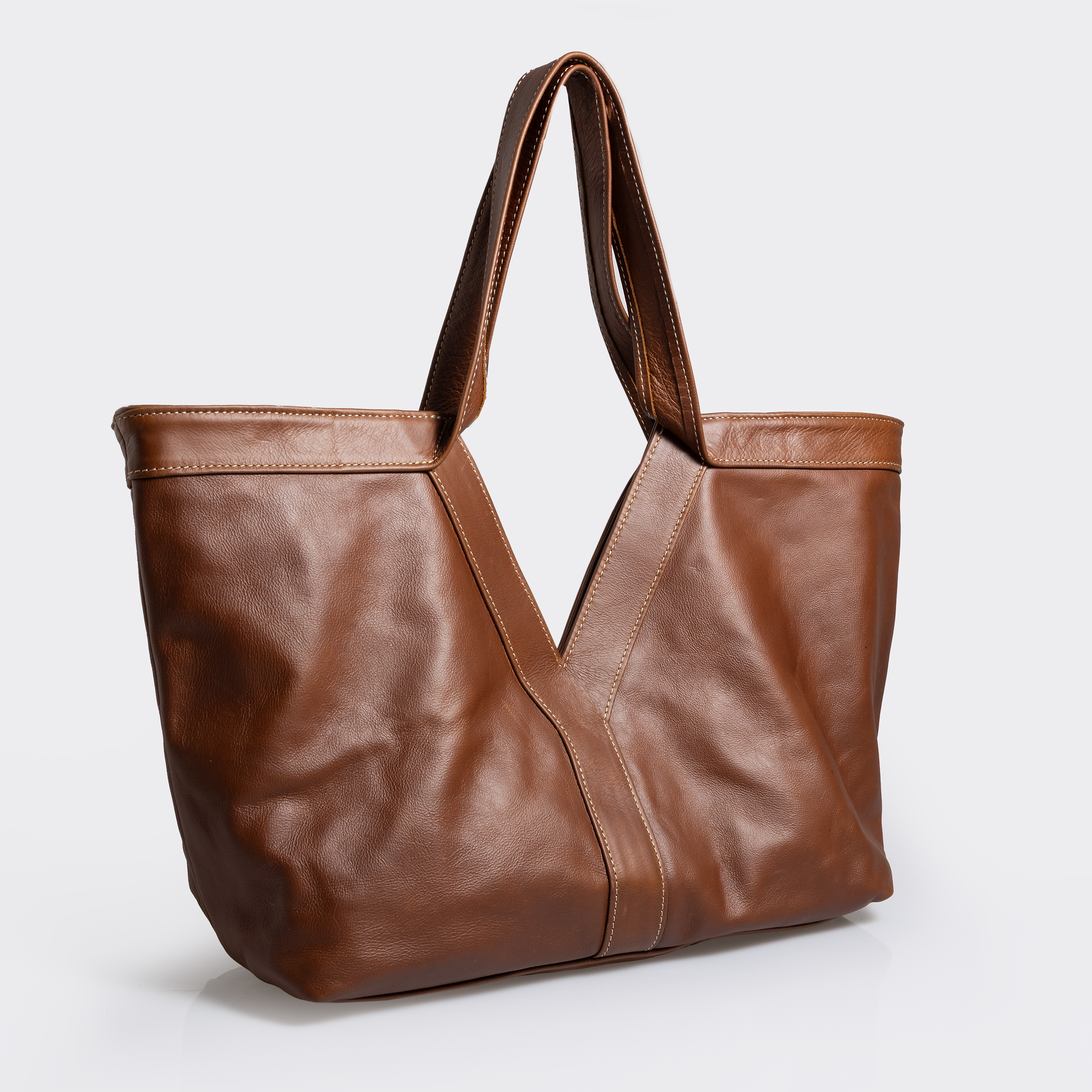 Willow Handbag | Genuine Leather Tobac Leather / Gunmetal (default) Willow Handbag by Thandana