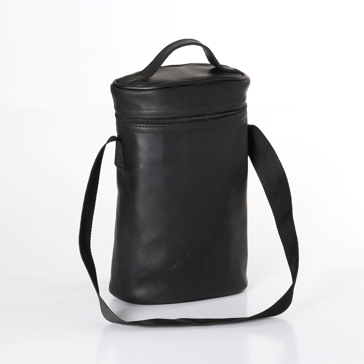 Wine Cooler Double | Genuine Leather | Corporate Black Leather Beverage Cooler by Thandana