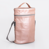 Wine Cooler Double | Genuine Leather | Corporate Rose Gold Leather Beverage Cooler by Thandana